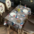 thumbnail image 3 of Baseball Items Pattern Rectangle Tablecloth 60"x120",Waterproof Polyester Rectangle Table Cloth, Wipeable Spillproof Polyester Tablecloth for Dining, Camping, Indoor and Outdoor, 3 of 6