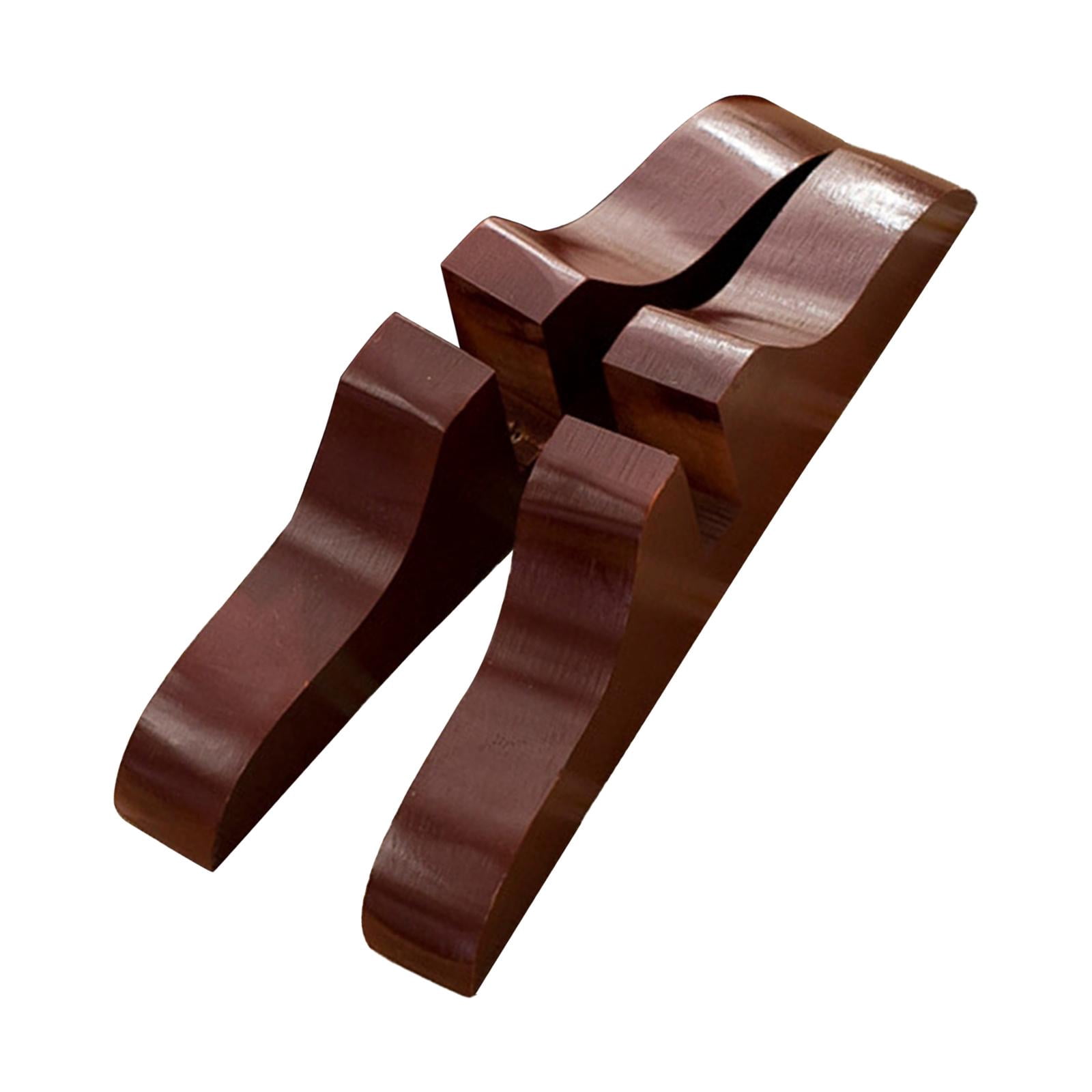 kowaku 2 Pieces Privacy Screen Holder Room Divider Stand Detachable Useful Privacy Screen Clips Wooden Screen Base Screen Panel Feet Brown