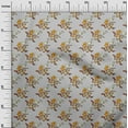 thumbnail image 2 of oneOone Polyester Lycra Fabric Leaves|Bird & Floral Block Print Fabric By The Yard 56 Inch Wide, 2 of 4
