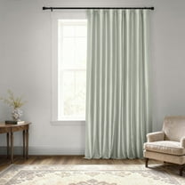 Half Price Drapes Extra Wide Silver Faux Silk Blackout Curtains for Bedroom(1 Panel), 100WX 96L