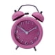 thumbnail image 4 of Mini reloj despertador con marco de metal retroiluminado, reloj de viaje, reloj de mesa para dormitorio Rosado, 4 of 9