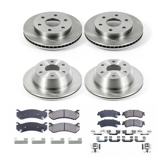 Ultimate Brakes Front and Rear Semi-Metallic Brake Pad and Rotor Kit with Hardware WM81097