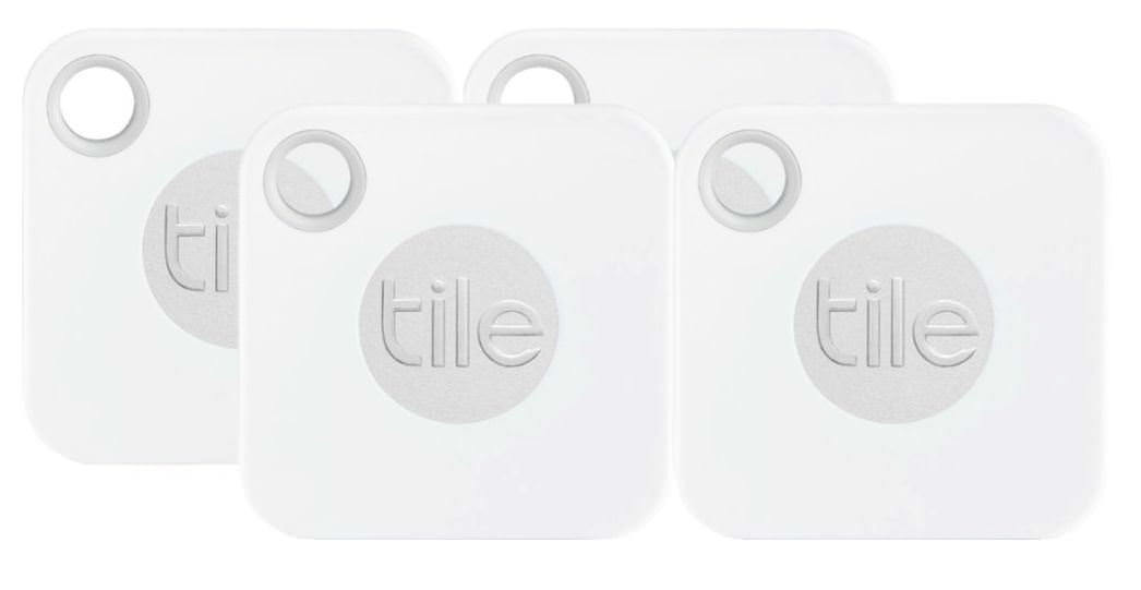 4 pack Tile Pro with Replaceable Battery 2 x Black, 2 x White 