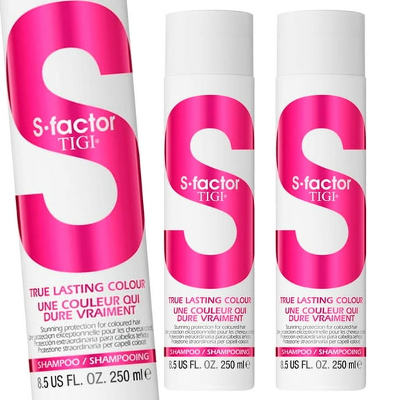 TIGI S-Factor True Lasting Colour Shampoo 8.5 oz - Pack of 3