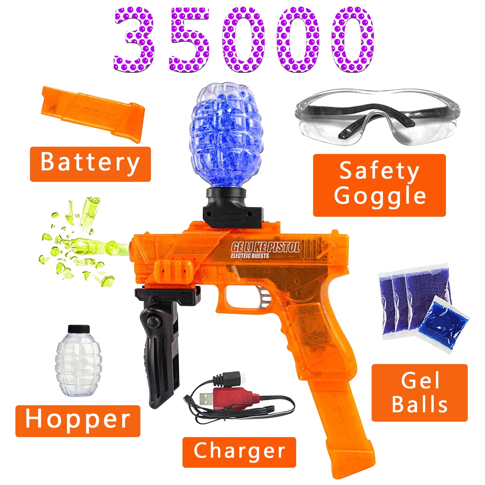 Gel blaster,Highly Assembled Toy Gun,with 35000 Water Bead,for Ages 12