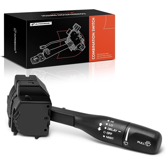 A-Premium Front Windshield Wiper and Washer Switch Lever Compatible with Jeep TJ TJ 2001-2004, Wrangler 2001-2006, with Intermittent Wiper