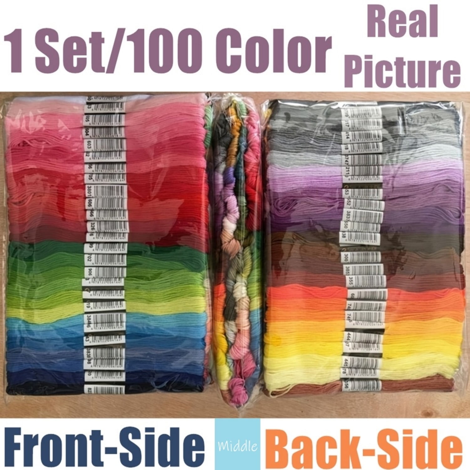 100 Colors Embroidery Thread 8M Cross Stitch Thread Sewing Skeins Embroidery Floss Kit DIY Sewing Thread