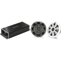 Kicker Marine KPX300.4 Powersports Amp & 6.5" Marine Speakers (4 Ohm )