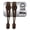 Brown, variant on LOCK LACES Shoelaces Elastic No Tie, Black, 48-Inch