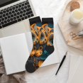 thumbnail image 6 of Bingfone Compression Socks for Women and Men Long Socks for Running Athletic Cycling Nurse- Playful Leopard Art, 6 of 7