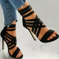 thumbnail image 3 of Mepaouo Strappy High Heels for Women Strech Band Pumps Heels Open Toe Walking Dress Sandals, 3 of 7