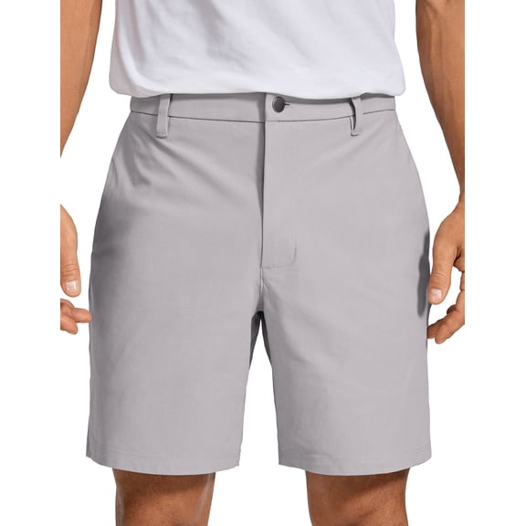CRZ YOGA Men's All Day Comfy Golf Shorts 7" Stretch Lightweight Casual Workwear with Pockets