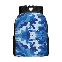 Carry On Backpack Blue Camouflage Travel Laptop Backpack For Women Men Traveling Business Hiking Casual Gym