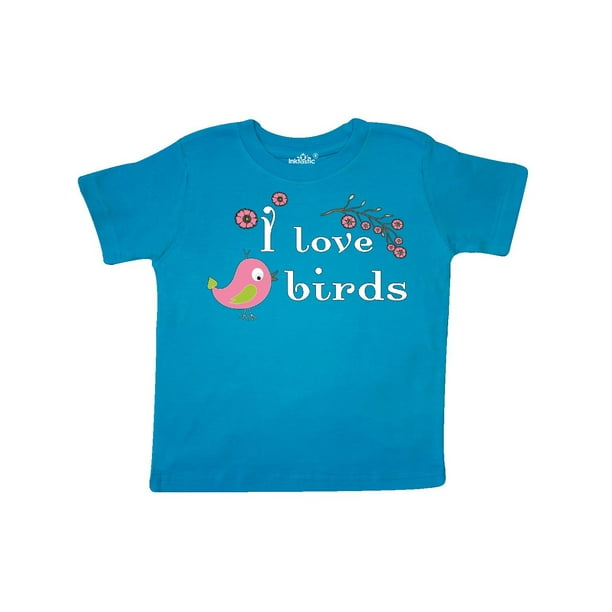 Inktastic I Love Birds pink Gift Toddler Boy or Toddler Girl TShirt