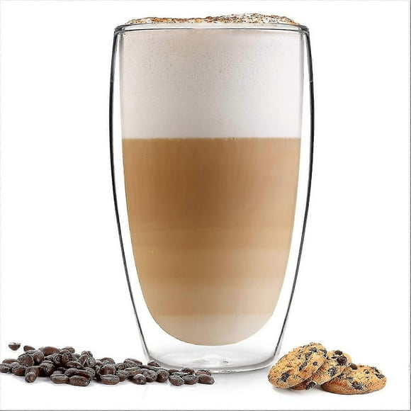 Glaswerk Design Latte Macchiato Glser (4 X 330ml) - Doppelwandige Glser Aus Borosilikatglas - Splmaschinenfeste Teeglser - Hochwertige Thermoglser