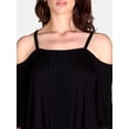 thumbnail image 4 of American High Women’s Cold Shoulder Top with Lace Inset, Sizes S-XL, 4 of 5