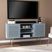 Southern Enterprises TV Stand with 2 Doors for TVs up to 56", Blue