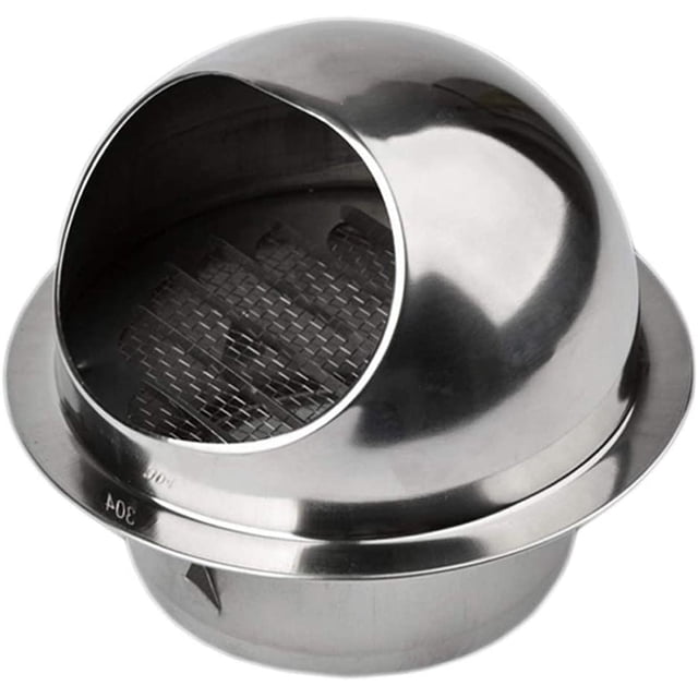 Rejilla de ventilación redonda de acero inoxidable de 100 mm-- Sincero Electrónica