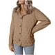 thumbnail image 2 of Parkas de manga larga para mujer, informales, holgadas, lisas, con cuello vuelto, de manga larga y cuello redondo, blusa para mujer, 2 of 9