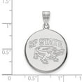 thumbnail image 2 of 14k White Gold Official Licensed Collegiate San Francisco State University (SFSU) Large Disc Pendant, 2 of 4
