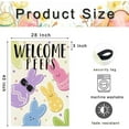 thumbnail image 5 of Easter Welcome Peeps House Flag - 28x40" Double-Sided Colorful Bunny Spring Seasonal Decorative Holiday Large Garden Yard Outdoor Decoration, 5 of 6