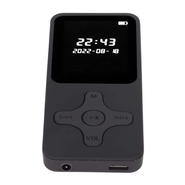 Reproductor MP3 MP4 Bluetooth 5.0 Pantalla LCD digital ultradelgada de 1,77 pulgadas Altavoz HD Radio FM Reproductor de música portátil HiFi con tarjeta de memoria de 64 GB