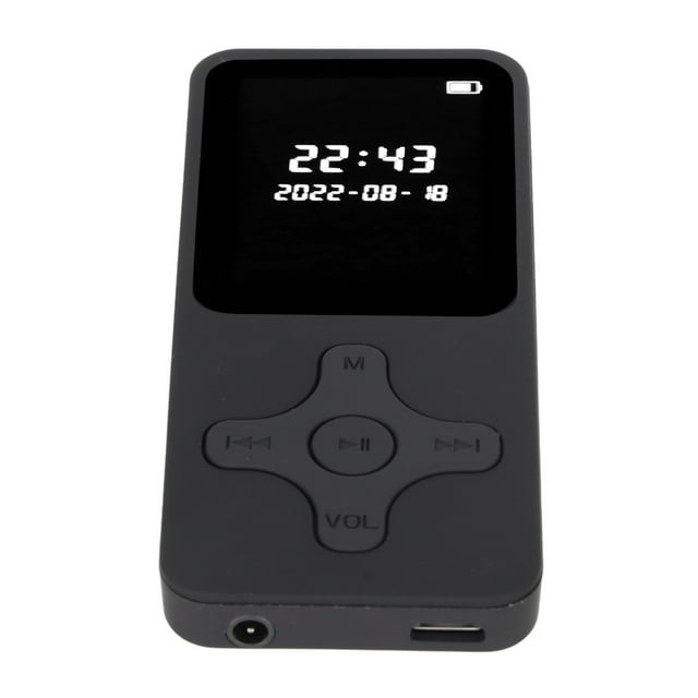 Reproductor MP3 MP4 Bluetooth 5.0 Pantalla LCD digital ultradelgada de 1,77 pulgadas Altavoz HD Radio FM Reproductor de música portátil HiFi con tarjeta de memoria de 64 GB
