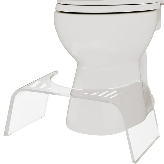 Squatty Potty Slim Clear 7" Acrylic Non-Slip Toilet Stool