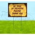 thumbnail image 1 of No Trick Or Treaters Please Thank You Scroll (18" X 24") Yard Sign, Includes Metal Step Stake, 1 of 6