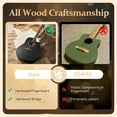 thumbnail image 3 of Ktaxon 41in Beginner Cutaway Acoustic Guitar Starter Kit with Bag, Tuner, Extra Strings, Matte Black, 3 of 18