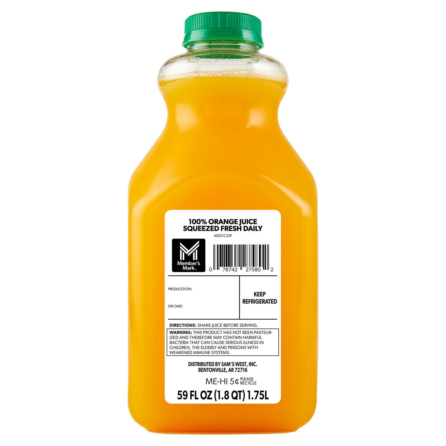 Member's Mark Fresh Squeezed Orange Juice, 59 fl. oz