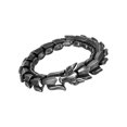 thumbnail image 4 of facefd Gothic Punk Bracelet Titanium Steel Dragon Scale Bangle Black 8.26 inches, 4 of 9