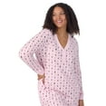 thumbnail image 6 of Aria Women’s Cozy Jersey Long Sleeve Henley 46” Sleepwear Lounger, Sizes XS-4X, 6 of 8