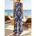 thumbnail image 2 of Anygrew Women's 2 Piece Lounge Sets Sleeveless Ruffle Hem Top and Wide Leg Pants with Pockets Casual Sweatsuit Outfits, 2 of 7