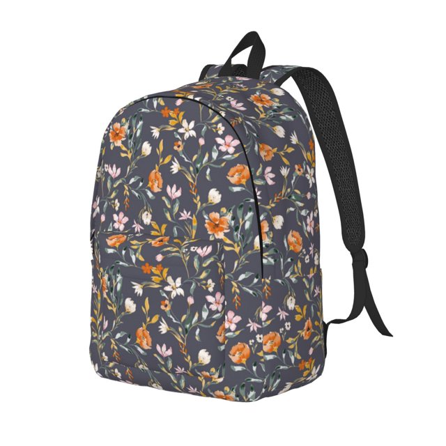 Fotbe Wildflowers Mochila de Lona con Estampado, Mochila Duradera, Mochila Versátil de Alta Calidad, Mochila Compacta Vintage-Small