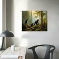thumbnail image 4 of JRXY Bears Play in Forest Broken Tree Wall Art Painting The Picture Print On Canvas Animal Pictures for Home Decor Decoration Gift 20x16in, 4 of 6