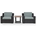thumbnail image 4 of Crosley Beaufort 3 Piece Wicker Patio Conversation Set in Brown and Mist, 4 of 10