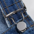 thumbnail image 3 of BRGZLK Denim Overalls for Women Summer Casual Stretch Adjustable Romper Long Playsuit Strap Button Jumpsuit Blue M, 3 of 7