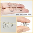 thumbnail image 5 of 20G 18G Titanium Nose Ring Hoop, Cartilage Hoop Earrings for Women Men, Hinged Silver Gold CZ Nose Ring Upper Ear Tragus Daith Conch Helix Septum Nose Piercing Jewelry 6/8/10mm, 5 of 9