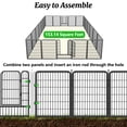 thumbnail image 5 of Jhsomdr Decorative Garden Metal Fence Outdoor 50ft (L)×40in(H) 22 Panels Rustproof Wire Fence No Dig Animal Barrier Temporary Fencing for Yard, Patio, Flower Bed, 5 of 8