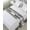 White Gray, variant on Bed Runner Scarf Queen Size, Blue Geometric Stain Bed Runners & Scarves for Foot of Beds, Watercolor Ombre Modern Abstract Art Decorative Bedding Runner Scarf for Hotel Home Bedroom