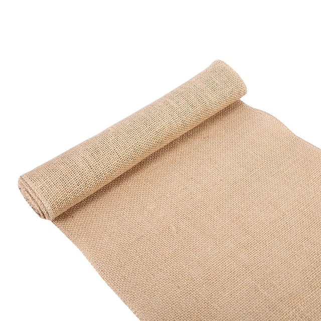 Nimomo Camino de Mesa de arpillera, Cinta de arpillera de Yute Natural Vintage Duradera, Camino de Mesa, Silla Artesanal, Fiesta de Boda de Navidad(30cm*2m)
