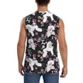 thumbnail image 4 of Honeii Cute Poodle Dog Print Men's Sleeveless Muscle Shirts, Breathable & Quick-Dry Gym Shirt, Athletic Tank Top for Running, Fitness, and Outdoor Activities-XX-Large, 4 of 7