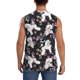 thumbnail image 4 of Balery Cute Poodle Dog Camisetas sin mangas para hombre, absorbe la humedad y protege contra el mal olor.-Large, 4 of 7