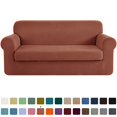 thumbnail image 1 of CHUN YI Housse de Canapé Extensible 2 Pcs à Carreaux avec Coussin, 1 of 6