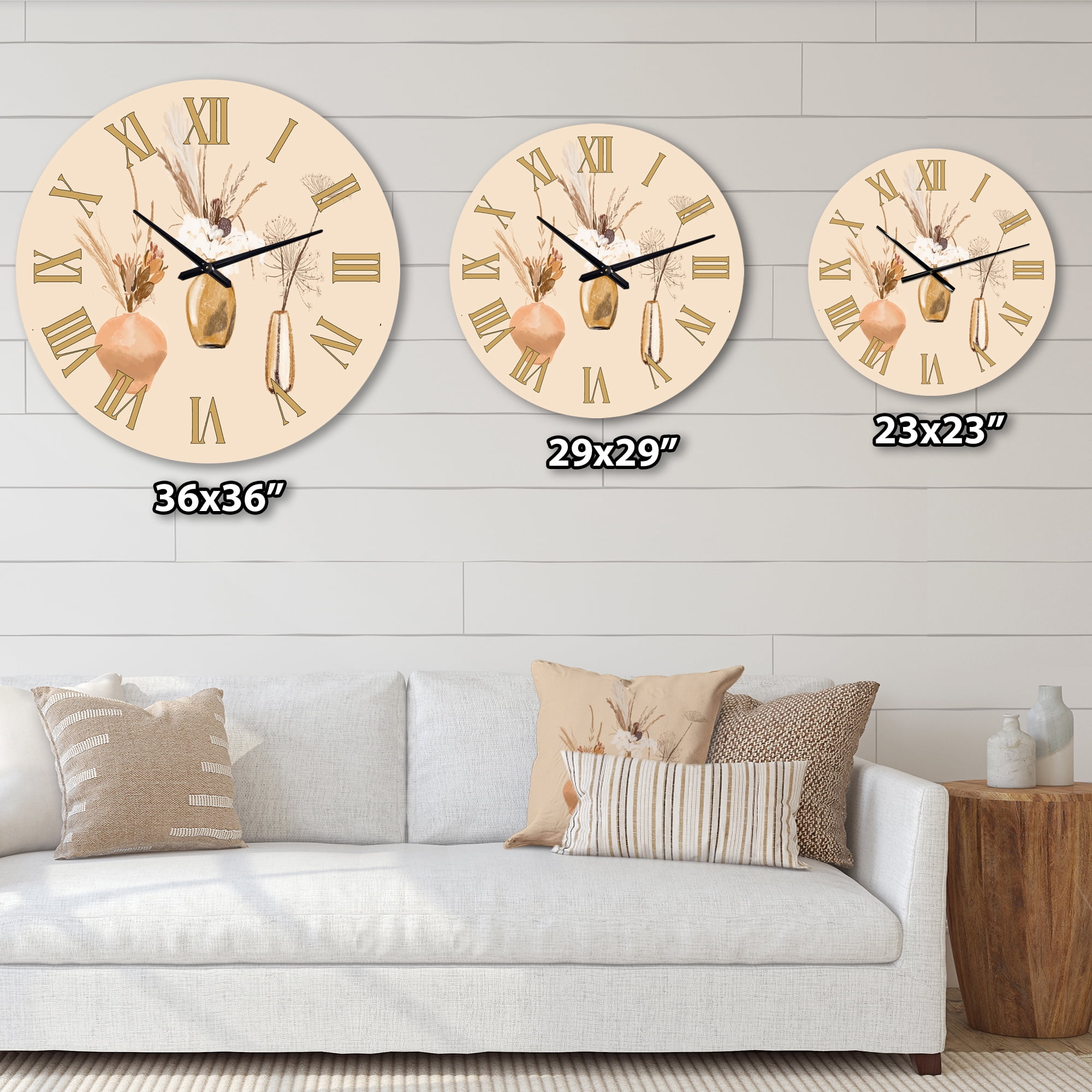 Designart 1 in Quartz Traditional Wall Clock