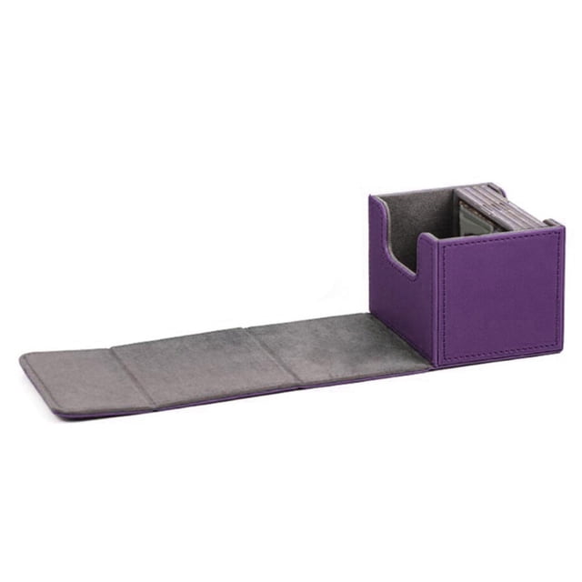 Sturdy Trading Card Deck Box Storage Para Transporte Protector De Tarjetas Púrpura shamjiam Estuche de baraja de cartas coleccionables