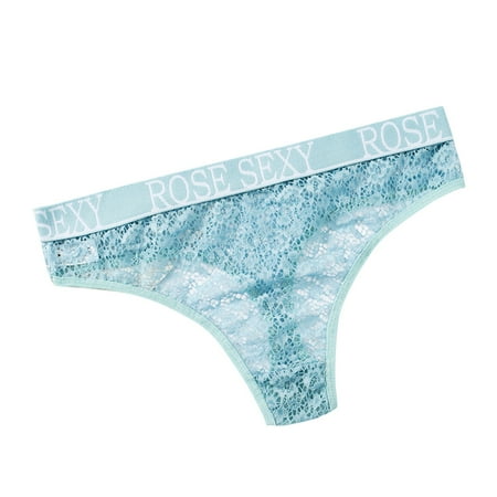 

Hozxclle New Hot for Women Hollow-out Seeing Through Letter Print Low Waist Skinny Sexy Short Panties