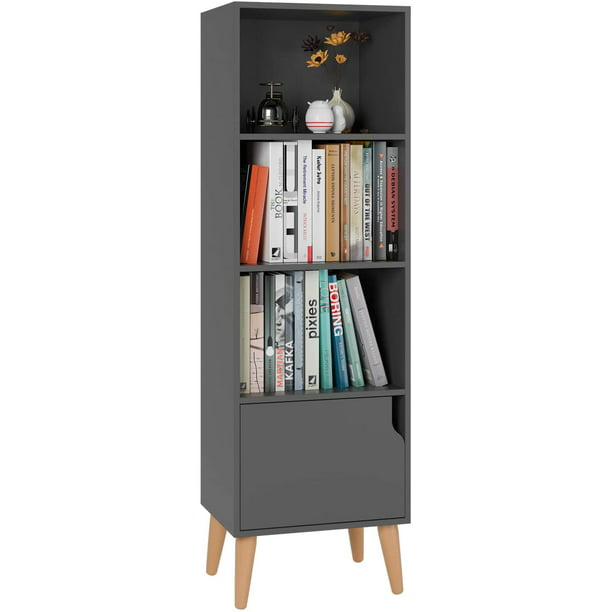 Homfa 4 Tier Floor Cabinet Display, Bookcase And Storage Cabinets