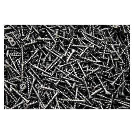 (4000) Phillips Bugle Head 6 x 1-1/4 Coarse Drywall Wood Screw - Plain Black